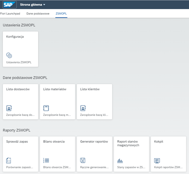 Integracja SAP i ZSMOPL